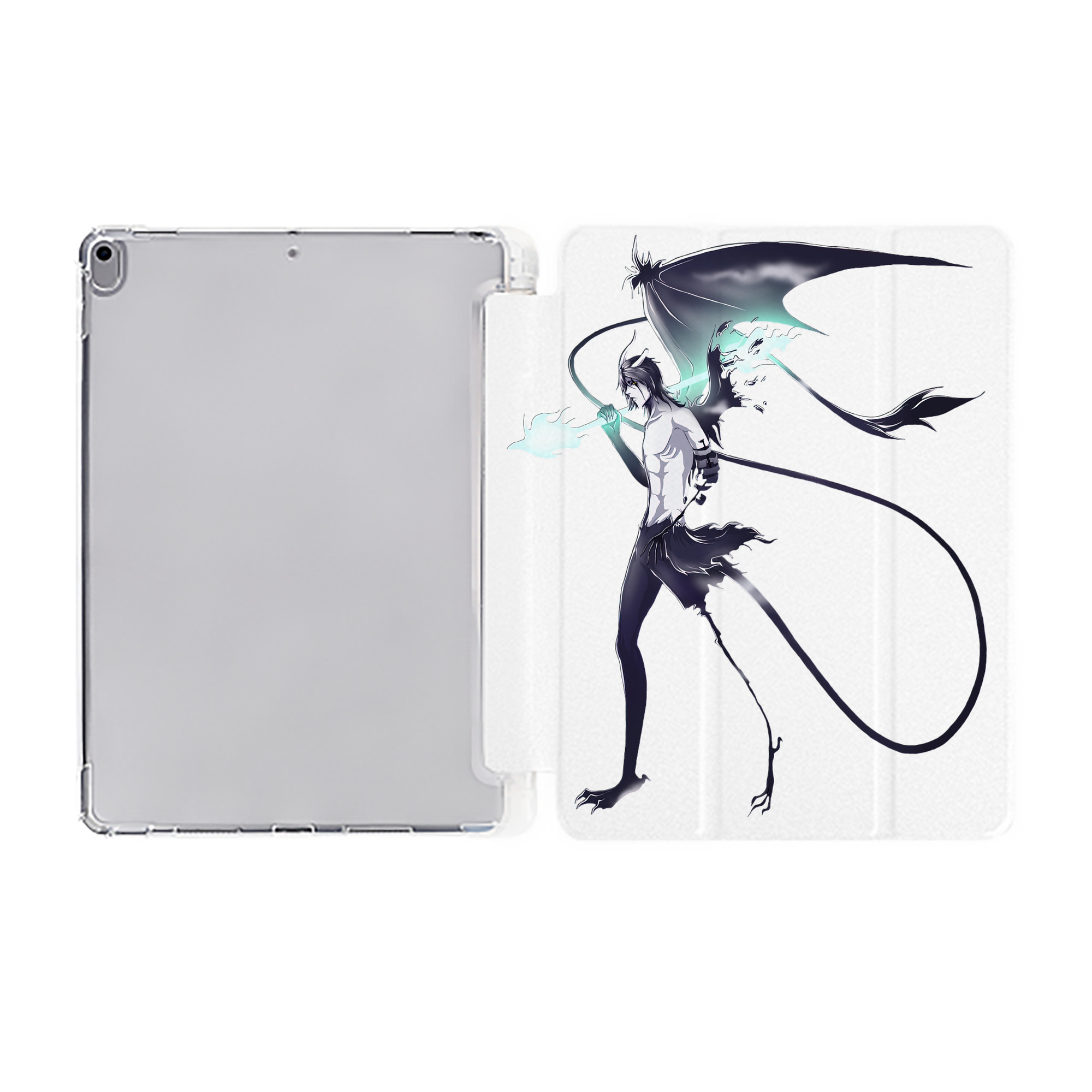 （画像用） ブリーチ ウルキオラ·シファー BLEACH Ulquiorra cifer IPad ケース ペン収納付き 三つ折りスタンド PUレザー×シリコン 対応機種9.5/10.5/10.9インチ